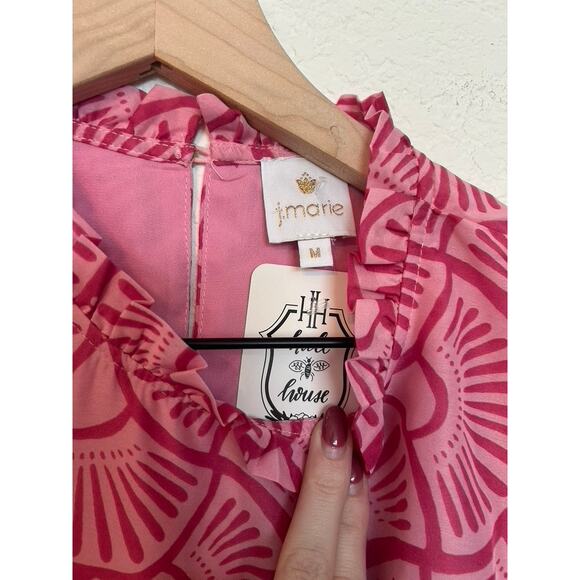 NWT J. Marie Millie Ruffle Sleeve Blouse - Picture 2 of 3